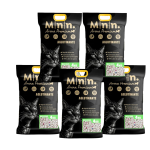 5 paquetes de arena minino manzana 4kg en promoción de 20kg